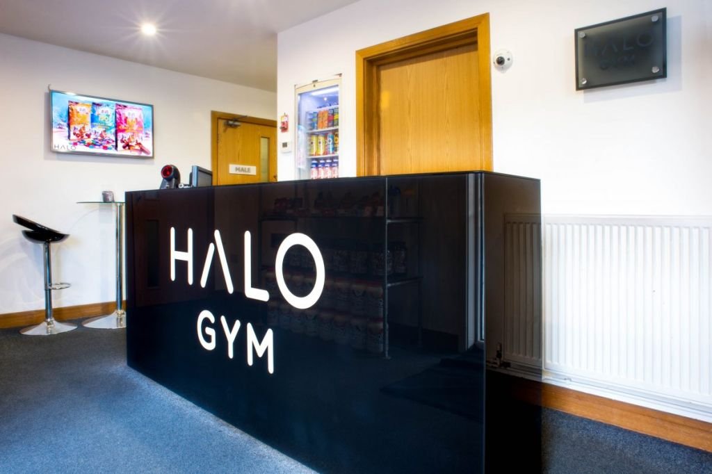 Reception at Halo Gym on Rock Villa Road, Tunbridge Wells